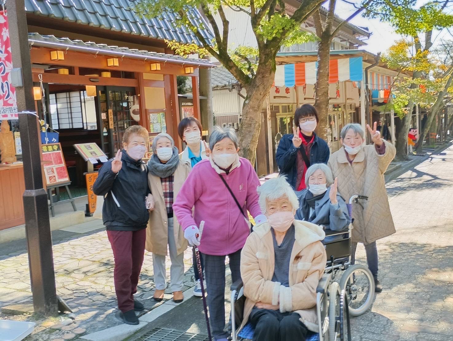 お出かけのときの集合写真